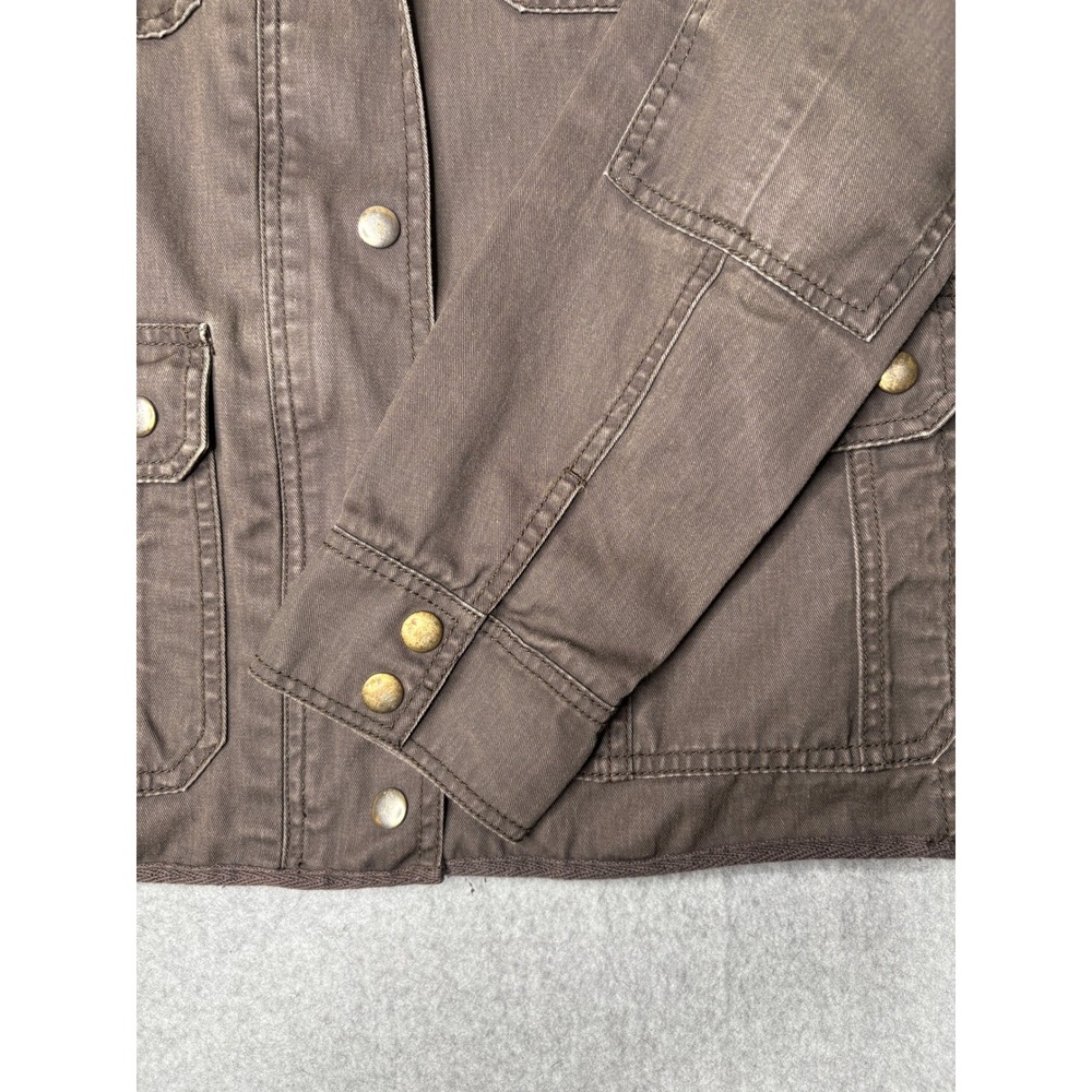 J.Crew Relaxed Boyfriend Field Jacket Brown Utility Cargo Coat Women XS - Picture 3 of 8